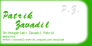 patrik zavadil business card